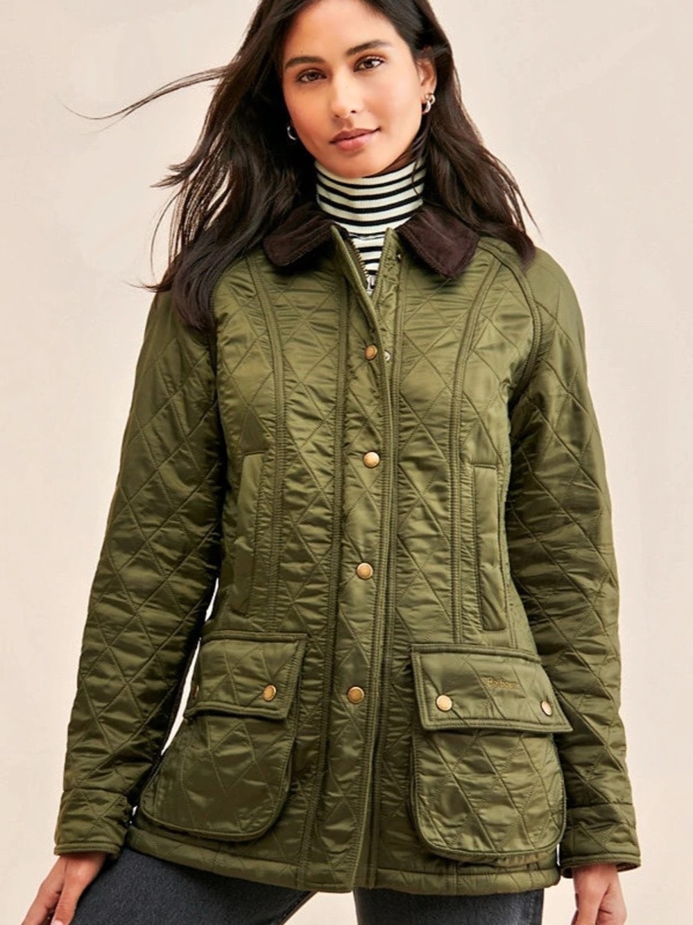 Barbour Beadnell Polarquilt Jacket Green - Picture 5 of 10
